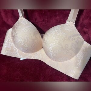 Catherine Malandrino Cream Floral Bra